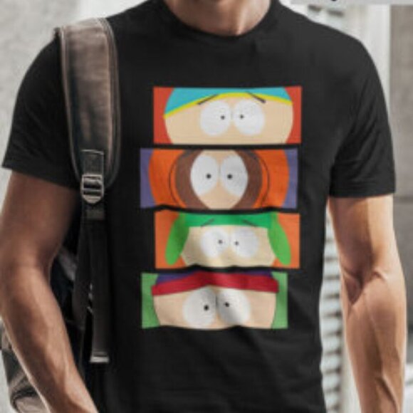 Spencer's Other - NWT Spencer's South Park Stan Kyle Kenny and Cartman T-Shirt Black Men's Size XL